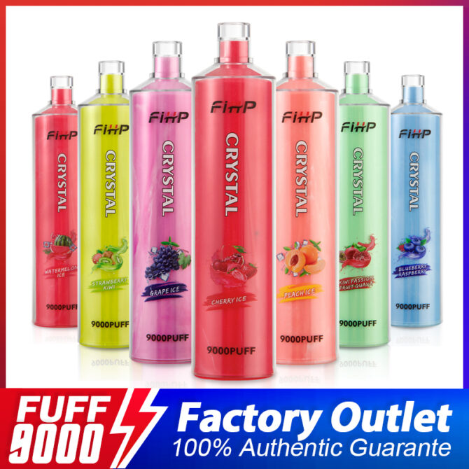 Fihp crystal 9000 Puffs Vaper Disposable Vapes Electronic Cigarettes puff 9k pro vape shop store