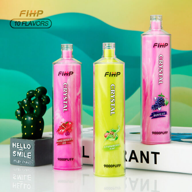 Fihp crystal 9000 Puffs Vaper Disposable Vapes Electronic Cigarettes puff 9k pro vape shop store