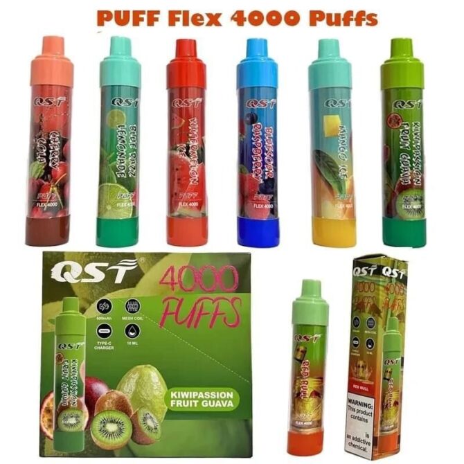 QST 4000 Puff Disposable Vape update version qst flex 2800 puffs