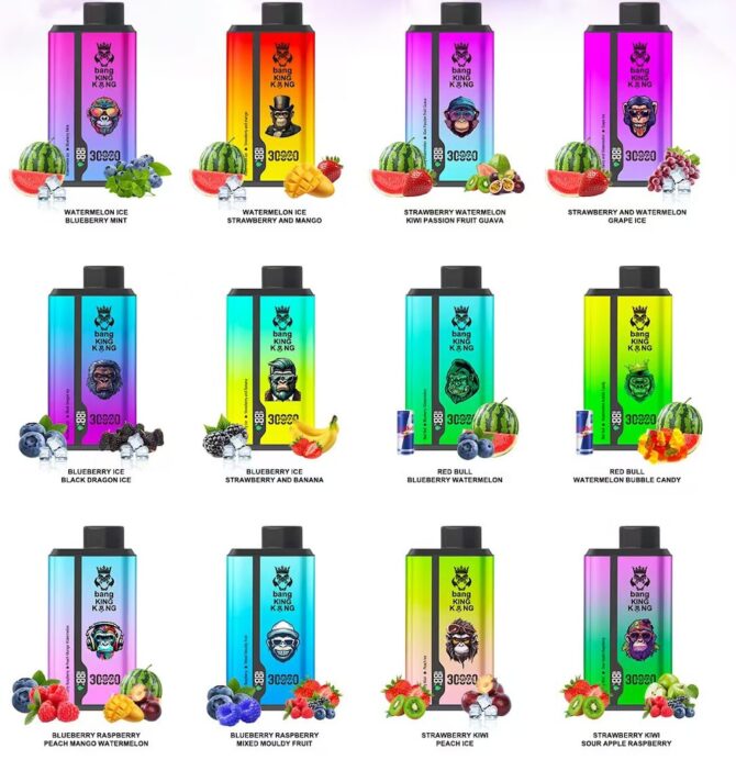 Bang king 30k Puffs MOQ 10pcs Double Taste LCD Display Disposable Vape puff 30000