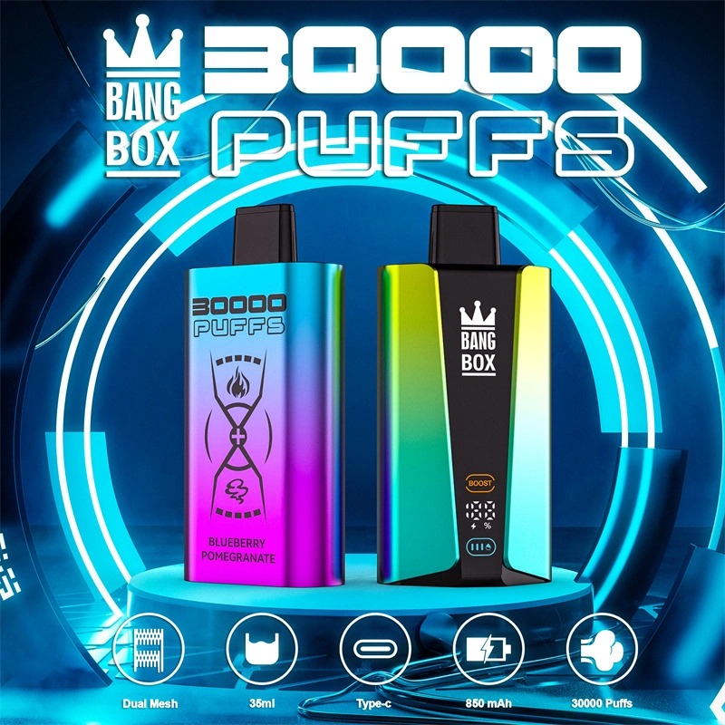 Bang Box 30000 Puffs Smart Screen Disposable E Cigarettes Vape Puff 30k Dual Mesh Coil