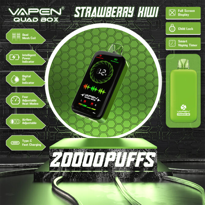 VAPEN QUAD BOX 20000 Puffs Full Screen Eu Ship Disposable Vape Puff 20k