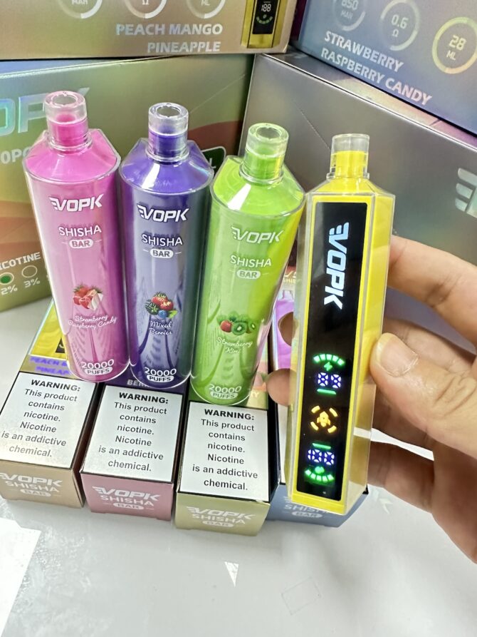Vopk 20k shisha bar Puffs Screen Display disposable vaper how to vape puff 20000