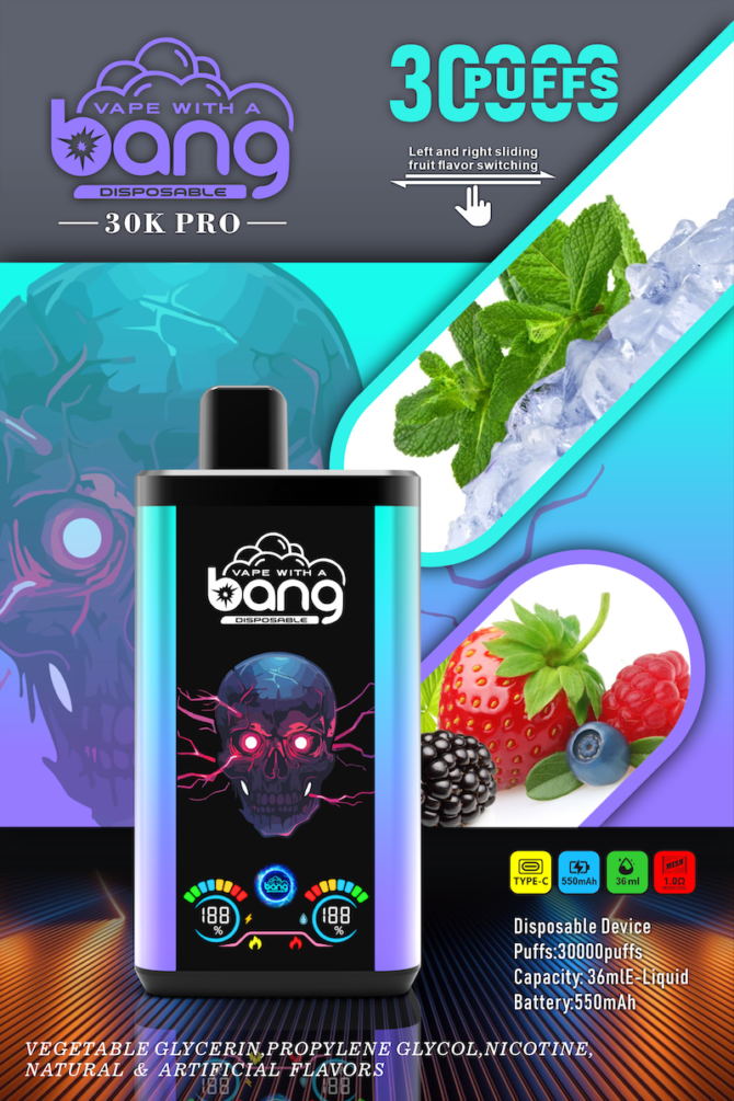 Bang 30k Puffs PRO Dual Flavor Disposable Vape with 36ml Liquid Capacity