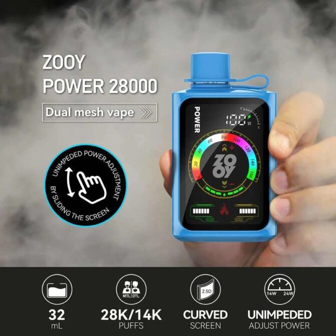 ZOOY VAPE POWER 28000 Puff European warehouses Ship Puff 28k