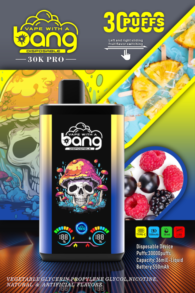 Bang 30k Puffs PRO Dual Flavor Disposable Vape with 36ml Liquid Capacity