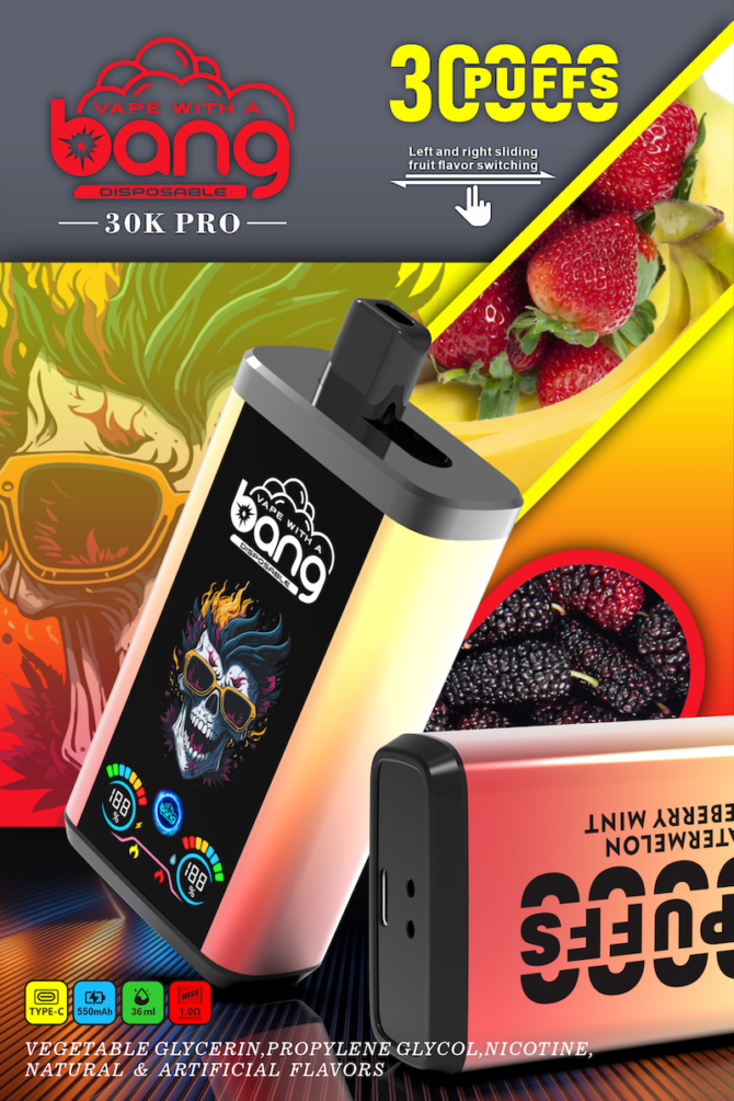 Bang 30k Puffs PRO Dual Flavor Disposable Vape with 36ml Liquid Capacity