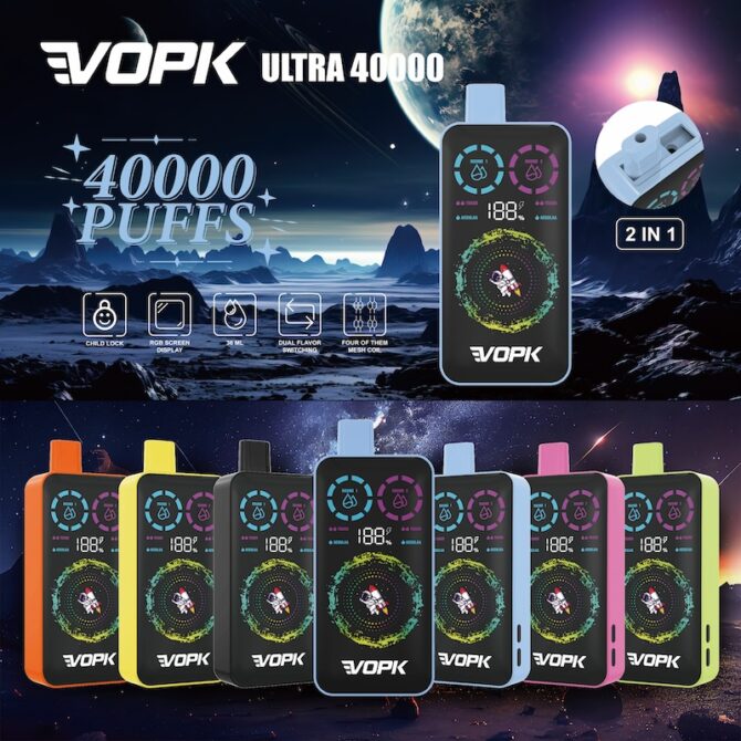 VOPK ULTRA 40000 Puffs Dual Flavor Disposable Vape 20mg 50mg 0mg