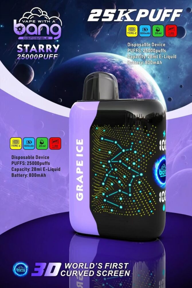 Bang 25000 puffs starry Disposable Vape puff 25k