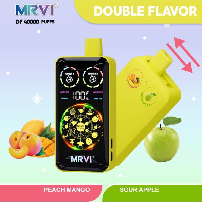 MRVI DF 40000 Puffs with double flavor & full screen 40k Puff