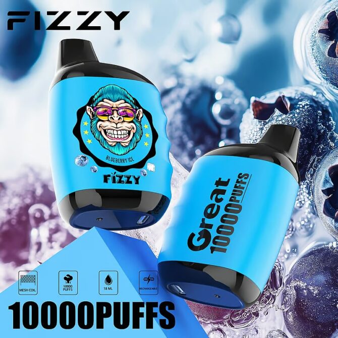 FIZZY 10K Puffs Eu local warehouse Disposable Vape Mesh Coil & 18ML E-Liquid