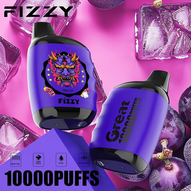 FIZZY 10K Puffs Eu local warehouse Disposable Vape Mesh Coil & 18ML E-Liquid