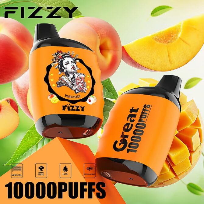 FIZZY 10K Puffs Eu local warehouse Disposable Vape Mesh Coil & 18ML E-Liquid