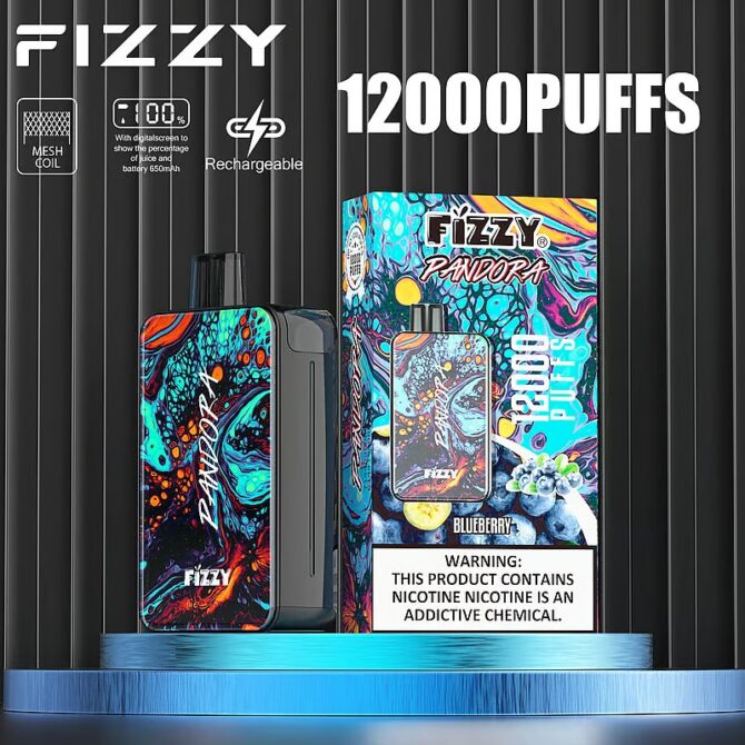 Fizzy Pandora 12000 Puffs germany local ship Disposable Vape | Fluid Art Marble | 20ML E-Liquid, Mesh Coil, 650mAh