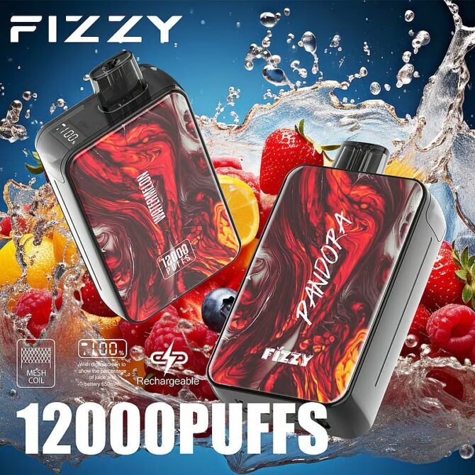 Fizzy Pandora 12000 Puffs germany local ship Disposable Vape | Fluid Art Marble | 20ML E-Liquid, Mesh Coil, 650mAh