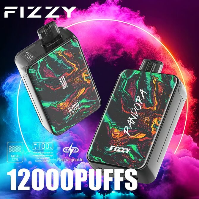 Fizzy Pandora 12000 Puffs germany local ship Disposable Vape | Fluid Art Marble | 20ML E-Liquid, Mesh Coil, 650mAh
