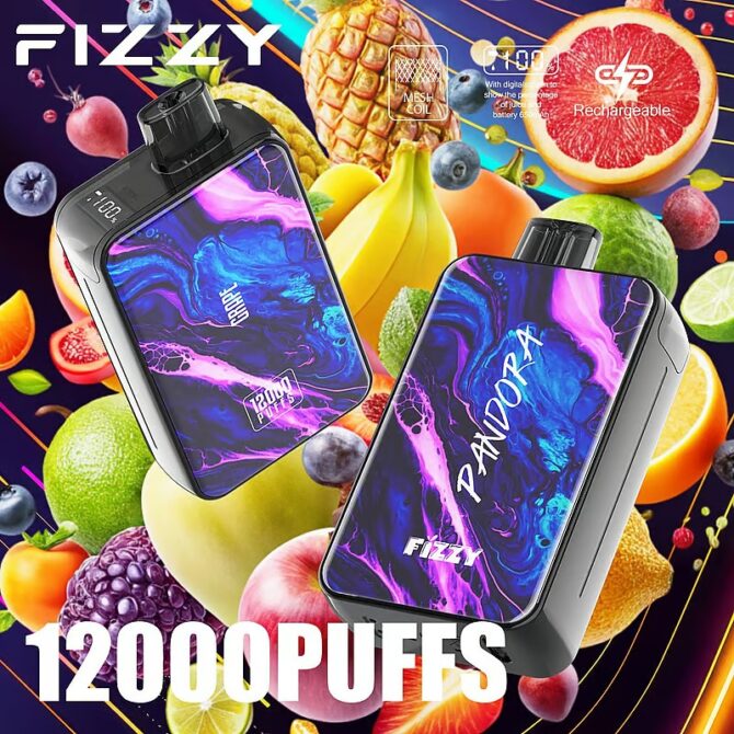 Fizzy Pandora 12000 Puffs germany local ship Disposable Vape | Fluid Art Marble | 20ML E-Liquid, Mesh Coil, 650mAh