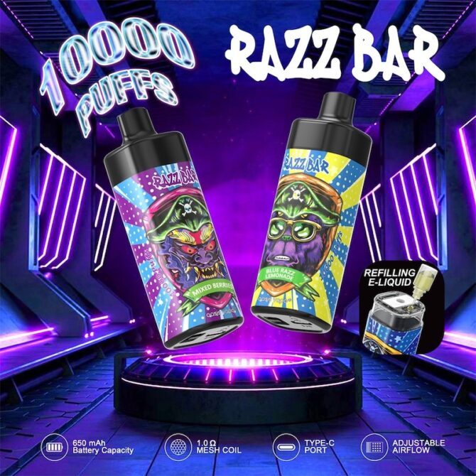 Germany Warehouse Razz Bar 10000 Puffs Disposable Vape