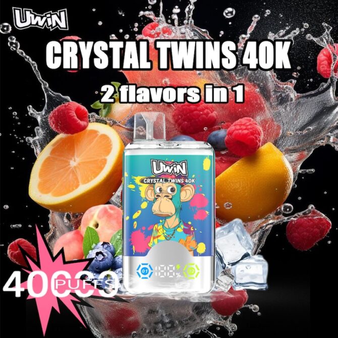 Uwin vape crystal Twins 40000 Puffs vapen nederland duitsland online sigaret smart vape kopen 40k Puff sigaretten
