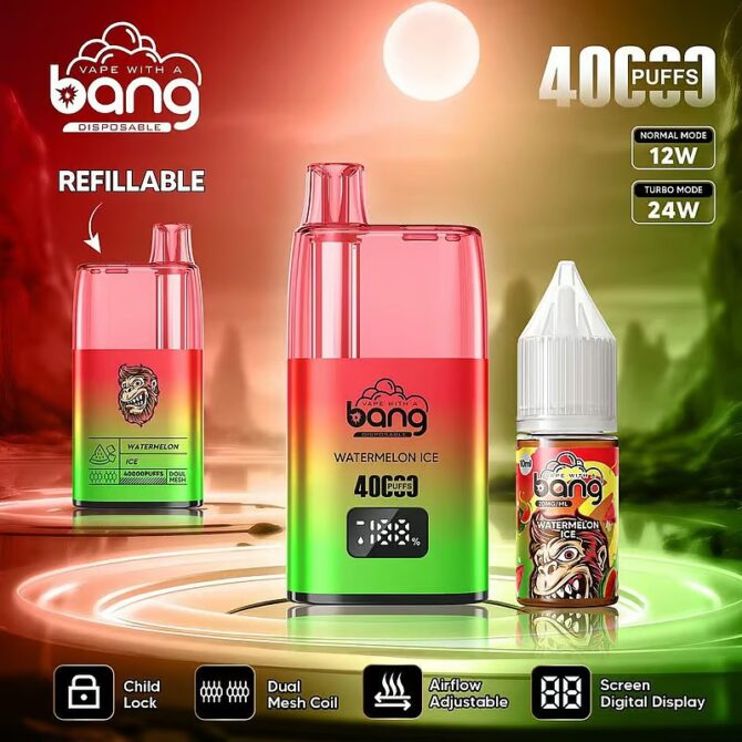 Bang 40000 Puffs LED Display Screen Refillable Oil Vape 40k – Versatility and Performance Redefined