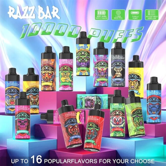 Germany Warehouse Razz Bar 10000 Puffs Disposable Vape