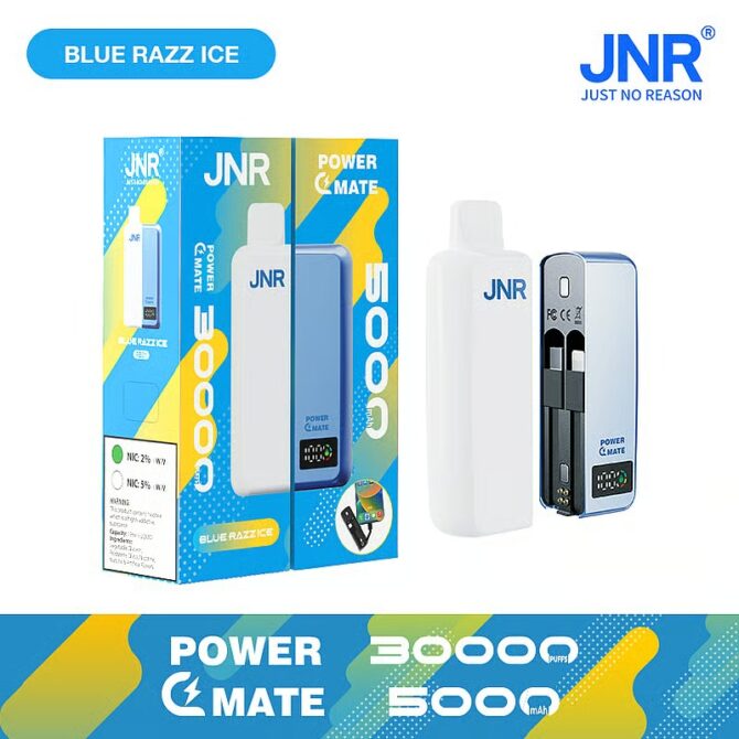 JNR Power Mate 30000 Puffs Smart Screen Disposable Vape & Power Bank – Dual Functionality Redefined puff 30k