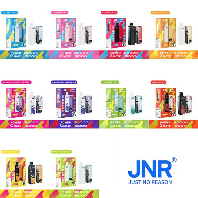JNR Power Mate 30000 Puffs Smart Screen Disposable Vape & Power Bank – Dual Functionality Redefined puff 30k