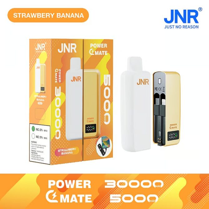 JNR Power Mate 30000 Puffs Smart Screen Disposable Vape & Power Bank – Dual Functionality Redefined puff 30k