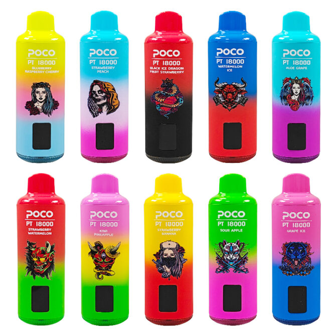 EU Warehouse Poco PT 18000 Puffs Digital Screen Disposable Vape Wholesale