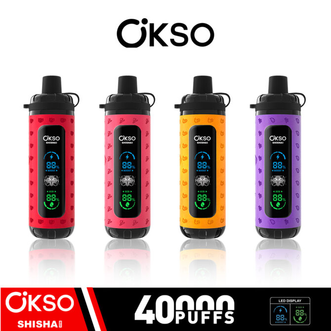 OKSO SHISHA MAX 40K Vaping Box Box Pulse - Premium Vaping Experience for Cloud Chasers
