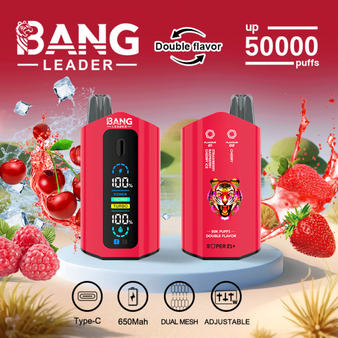 Bang Leader 50K Dual Flavor 50000 Puffs 2-in-1 Vape Device with Long-Lasting Performance