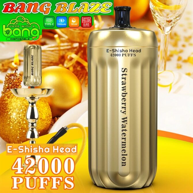 Bang Blaze 42000 Puffs 42K E-Shisha Head Rechargeable Disposable Vape