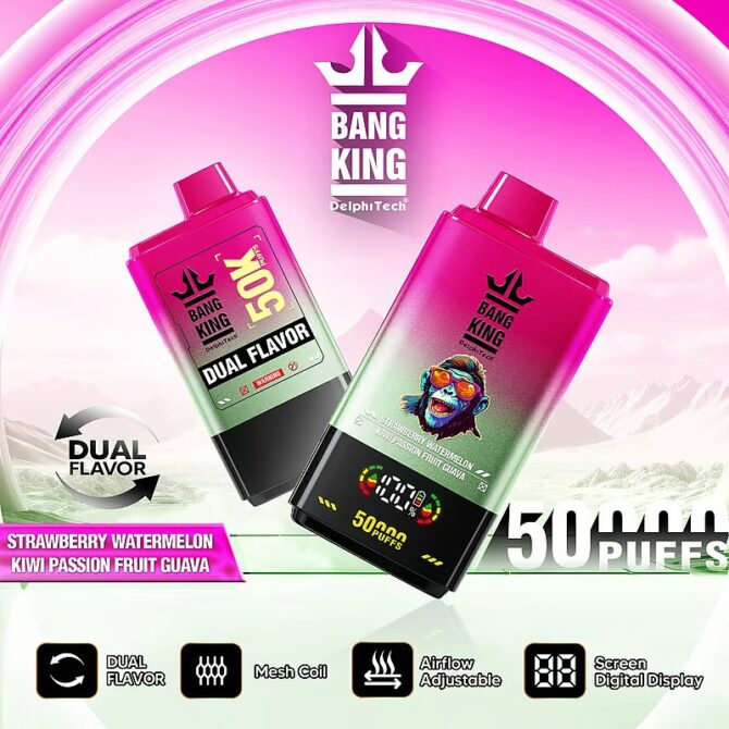 Bang King 50k Puffs Dual Flavors Disposable Vape with Airflow Control Puff 50000