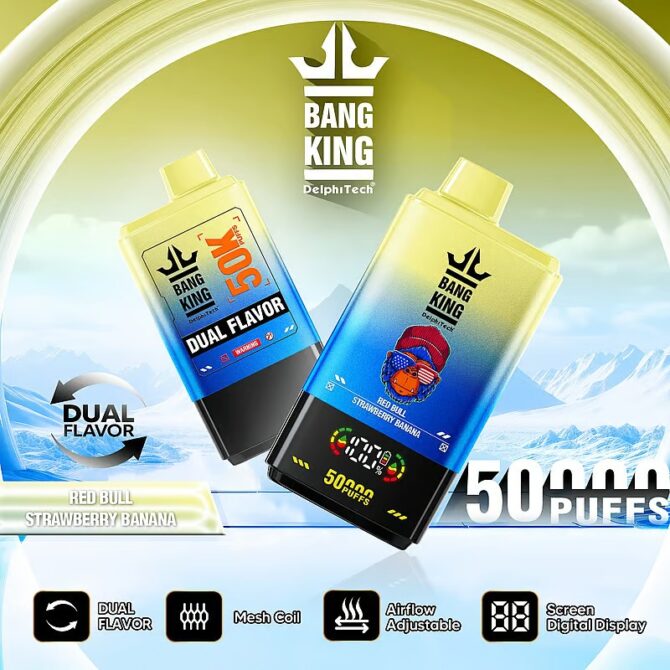 Bang King 50k Puffs Dual Flavors Disposable Vape with Airflow Control Puff 50000
