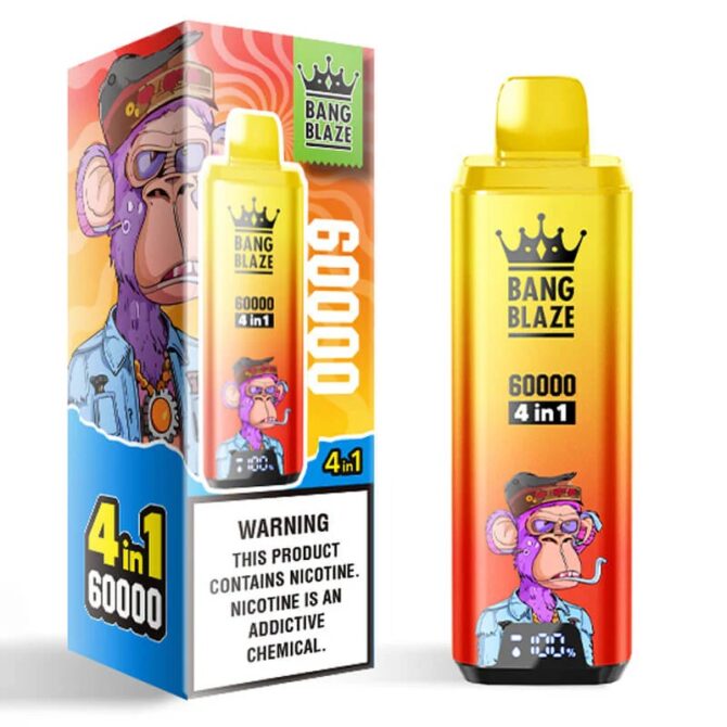 BANG BLAZE 60K PUFF – 4-IN-1 FLAVOR FUSION DISPOSABLE VAPE