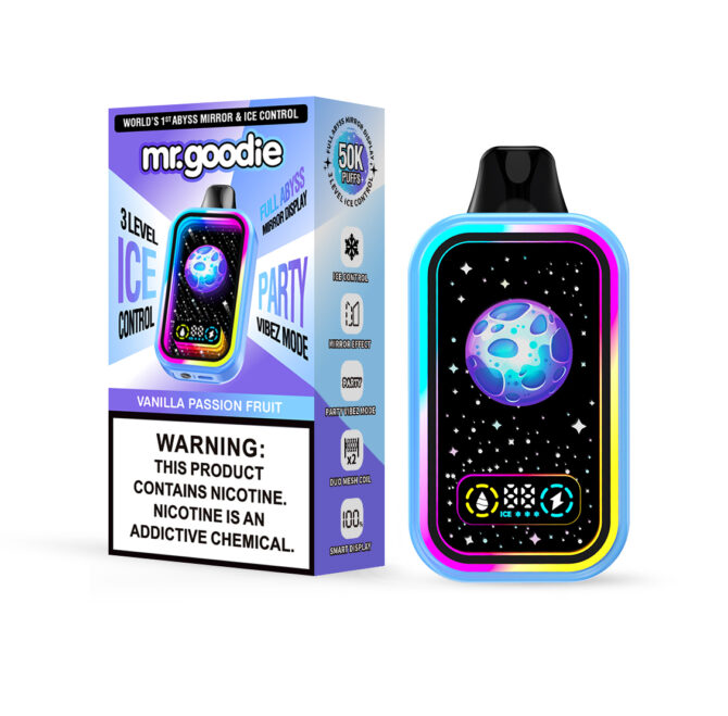 vape shop Mr. Goodie Abyss Mirror 50K puffs 3 level ice control