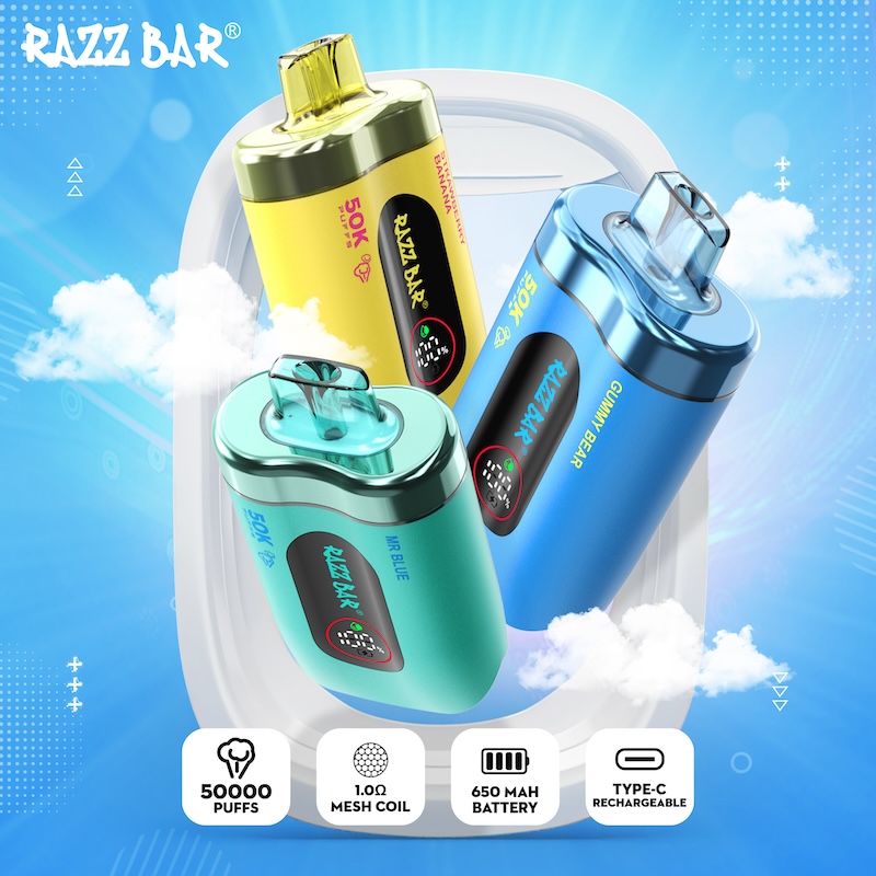 buy Razz Bar 50K Puffs Vape Razzbar 50000