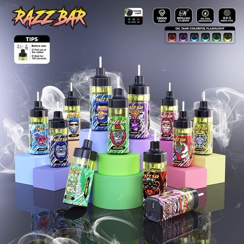 Razz Bar 12000 Puffs Long-Lasting Disposable Vape Pack