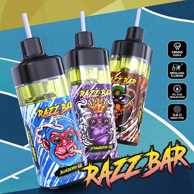 Razz Bar 12000 Puffs Long-Lasting Disposable Vape Pack