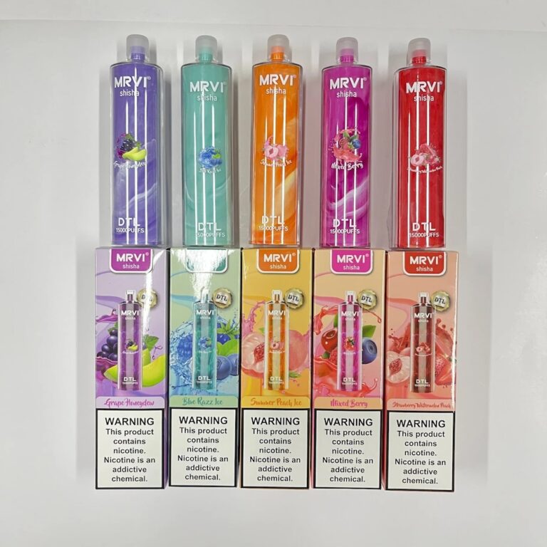 OEM Disposable Vape Pen Mrvi Shisha 15K Wholesale I Vape 15000 Puffs Vaper Bar Rechargeable Disposable Crystal Electronic Cigarette Shisha 2