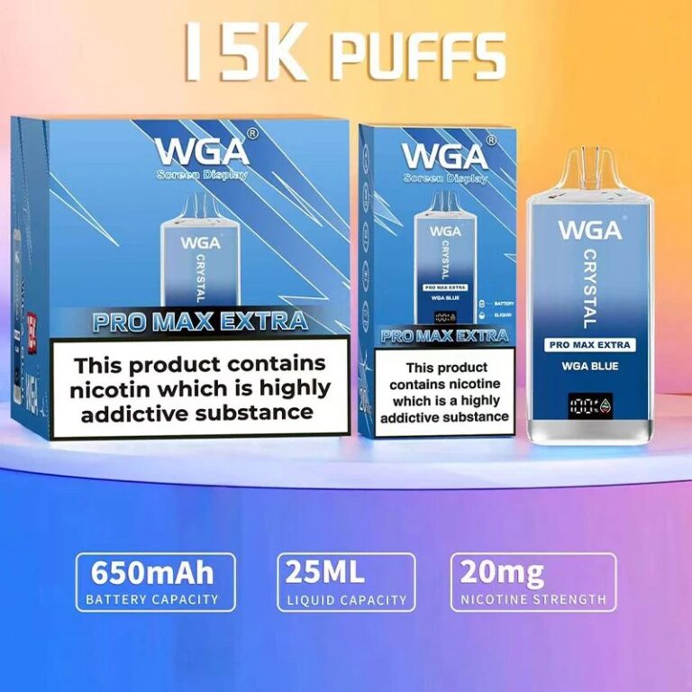 Wga 15K Crystal 15000 Puffs Shisha Electronic Cigarette Original Factory Vaper 3days Delivery EU Warehouse Poco Wga Crystal 15K 4